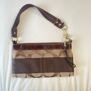 Vintage Coach Signature Brown Shoulder Bag